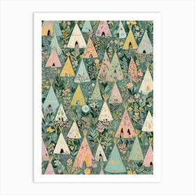 Boho Teepees Art Print