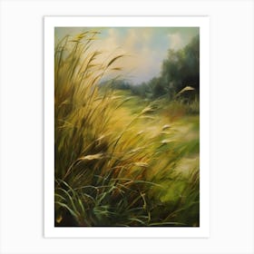 Wild grass, old oil painting,Colorado Arts, Vermont Arts,Montana Arts,Alaska Arts13 Art Print