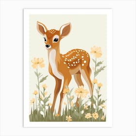 Baby Animal Illustration  Deer 4 Art Print