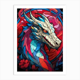 Dragon Abstract Pop Art 5 Art Print