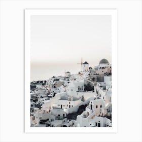 Minimalism In Oia, Santorini Art Print