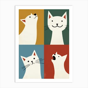 Four Cats Art Print