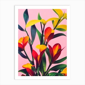 Maranta 2 Colourful Illustration Art Print