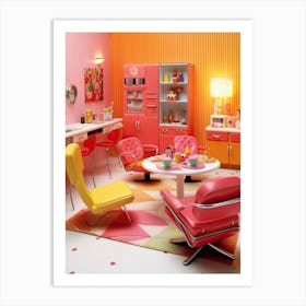 Barbie Retro Home Interior Kitsch 2 Art Print