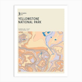 Yellowstone National Park Series Wyoming Usa Art Print
