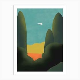 Landscape With A Plane Art Print