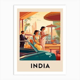 Vintage Travel Poster India 6 Art Print
