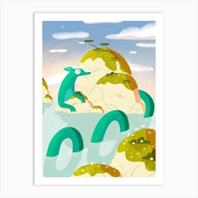 Loch Ness Cutie Art Print