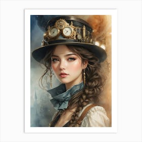 Steampunk Girl 5 Art Print