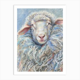 Sheep In The Snow Art Print