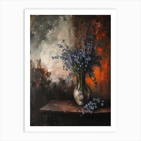 Baroque Floral Still Life Bluebell 4 Poster