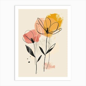 Calgary Flower Market Boho Minimalist Style Art Print