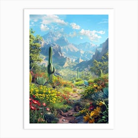 Cactus Garden 3 Art Print