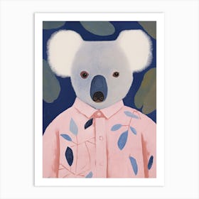 Playful Illustration Of Koala For Kids Room 1 Art Print