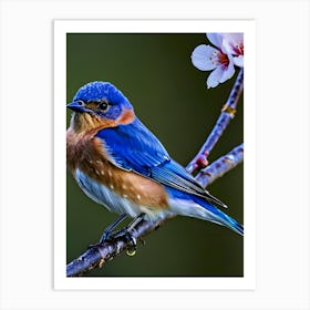 Eastern Bluebird-Reimagined 17 Art Print