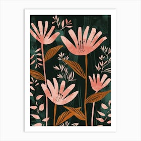 Pink Flowers 2 Art Print