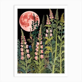 William Morris Full Moon In The Garden Art Print