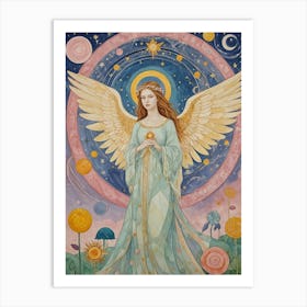 Angel In Pastel Colours Art Print