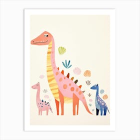 Nursery Dinosaur Family 4 Art Print