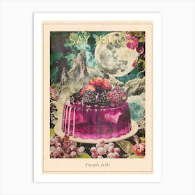 Purple Jelly Retro Space Collage 2 Poster Art Print