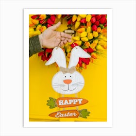 Happy Easter Bunny 1 Art Print