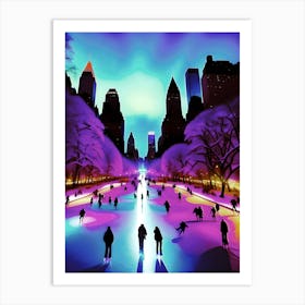 Skating Central Park (1) Art Print