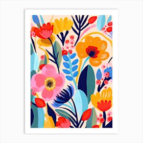 Flowers 15, Matisse style, Floral 1 Art Print