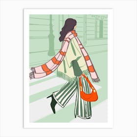 winter fashion illustration Poster