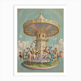 Pastel Abstract Carousel Art Print