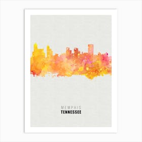 Memphis Tennessee City watercolor Art Print