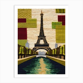 Paris Eiffel Tower Crochet Art Print