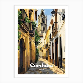 Cordoba Spain Vintage Travel Art Art Print