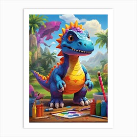 Dinosaur Painting 1 Art Print