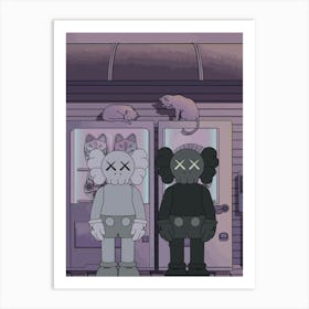 kaws kawaii Art Print