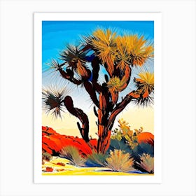 Joshua Tree By Desert Spring Nat Viga Style  (4) Art Print