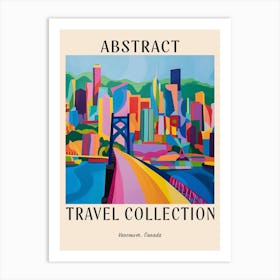 Abstract Travel Collection Poster Vancouver Canada 1 Art Print