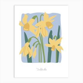 Daffodils Floral Art Print