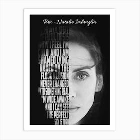 Torn Natalie Imbruglia Text Art Art Print