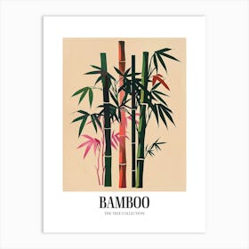 Bamboo Tree Colourful Illustration 4 Poster Art Print