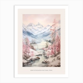 Dreamy Winter National Park Poster  Berchtesgaden National Park Germany 1 Art Print