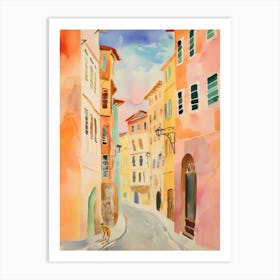 Florence, Italy Watercolour Streets 3 Art Print