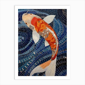 Koi Fish Mosaic Art Print