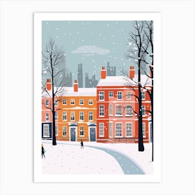 Retro Winter Illustration York United Kingdom 2 Art Print