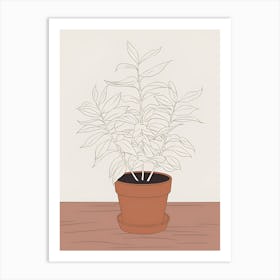 Plant In A Pot 2 Art Print