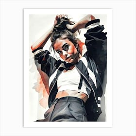 Young Fashion Model Art Print