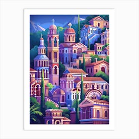 Greek Village 10 Art Print