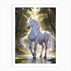 Unicorn In The Forest 7 Art Print