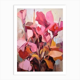 Fall Flower Painting Cyclamen 2 Art Print