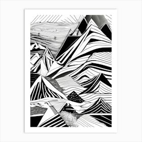 Abstract Mountains 6 Art Print