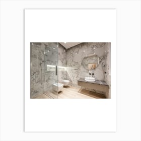 Marble Bathroom 2 Art Print